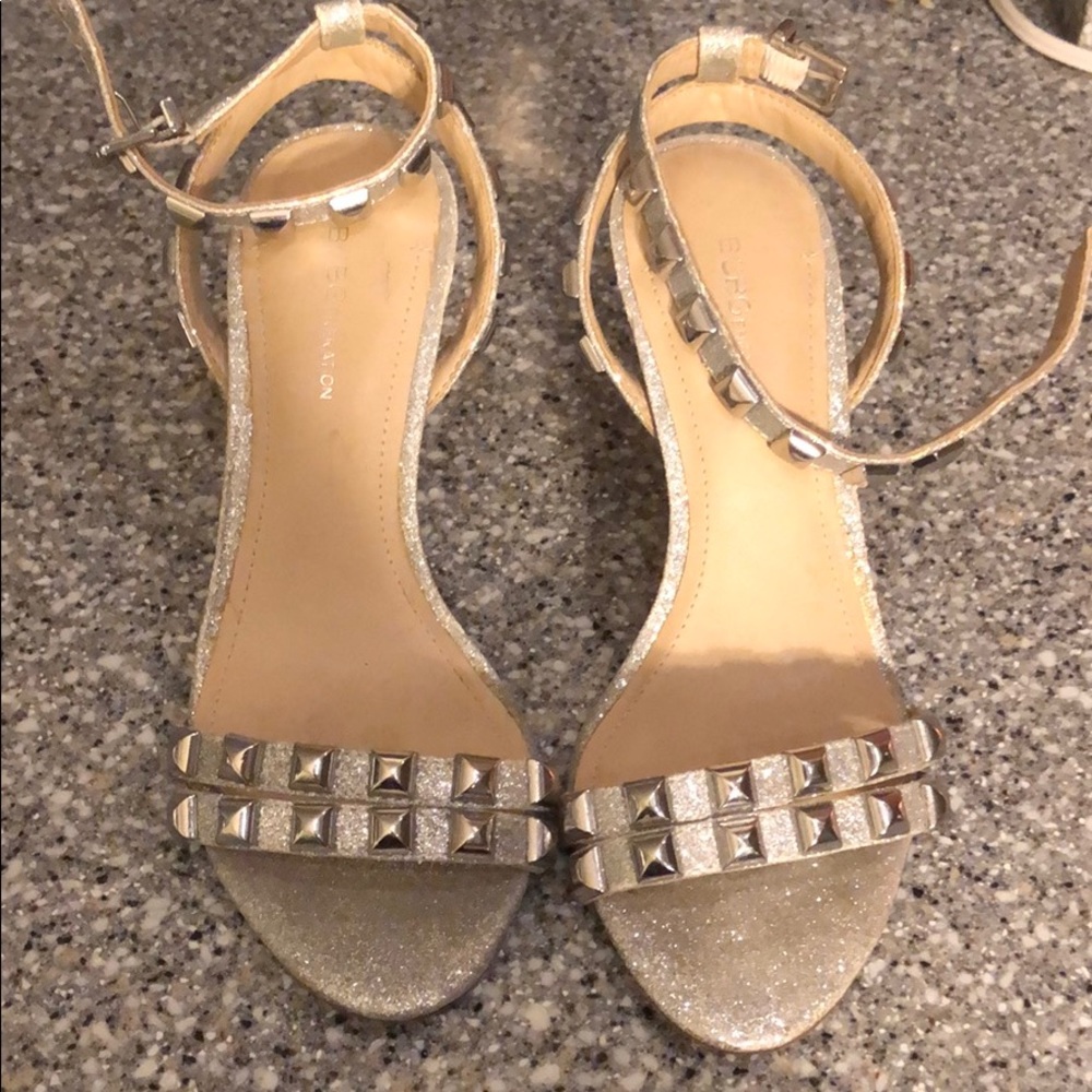 BCBG silver Glitter heels